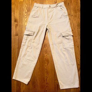 GARAGE Womens Cargo Pants Kakhi